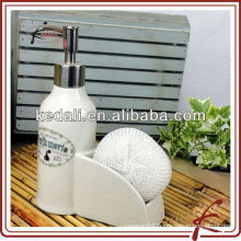 ceramic lotion dispensers with sponge holder